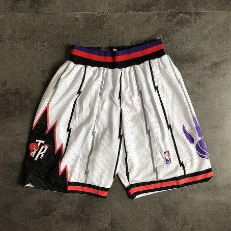 Men NBA Toronto Raptors White Shorts 0416->toronto raptors->NBA Jersey